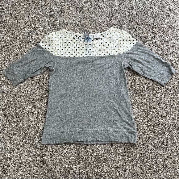 Postmark Anthropologie gray short-sleeve knit cotton top size XS - Picture 5 of 11